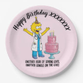 DOCTORS BIRTHDAY pink pediatric anti-stress Pappteller (Vorderseite)