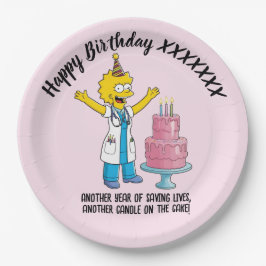 DOCTORS BIRTHDAY pink pediatric anti-stress Pappteller