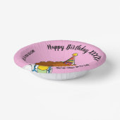 DOCTORS BIRTHDAY pink pediatric fun girl Pappteller (Gewinkelt)