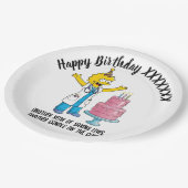 DOCTORS BIRTHDAY white pediatric anti-stress Pappteller (Schrägansicht)