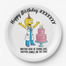 DOCTORS BIRTHDAY white pediatric anti-stress Pappteller
