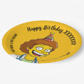 DOCTORS BIRTHDAY yellow pediatric fun girl Pappteller (Schrägansicht)