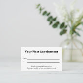 Doctor's Medical Office Your Next Appointment Card Terminkarte (Stehend Vorderseite)