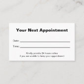 Doctor's Medical Office Your Next Appointment Card Terminkarte (Vorderseite)
