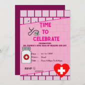 Doctor's stylish birthday einladung (Vorne/Hinten)