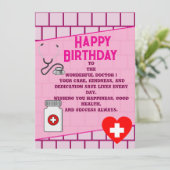 Doctor's stylish birthday karte (Stehend Vorderseite)