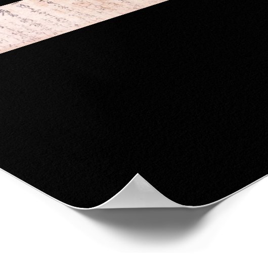 Document written by Miyamoto Musashi, c. 1600's Poster (Ecke)