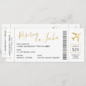 Documento de Embarque del Avión Reserva la Fecha Ankündigung (Vorne/Hinten)