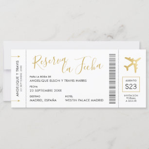 Documento de Embarque del Avión Reserva la Fecha Ankündigung