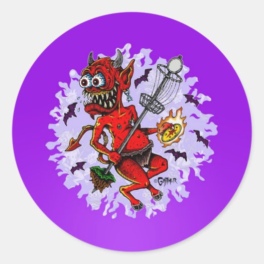 DOD - Disk Golf Runder Aufkleber (Vorderseite)