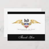 DOD-Flügel (je nach Zoll) Dankeskarte (Vorne/Hinten)