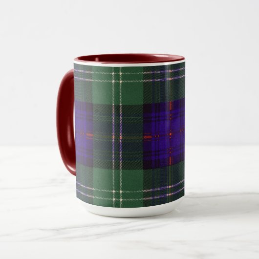 Dodd Clan karierter schottischer Kilt Tartan Tasse (Vorderseite Links)