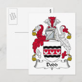 Dodd-Familienwappen Postkarte (Vorne/Hinten)