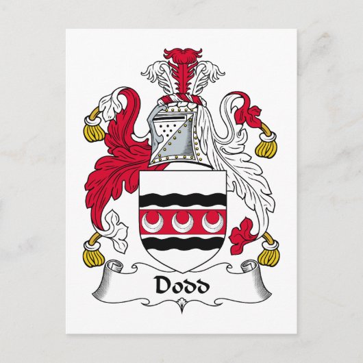 Dodd-Familienwappen Postkarte (Vorderseite)