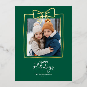 Doddle Hand Draw Bow Weihnachtsgebäck Foto Folien Feiertagspostkarte