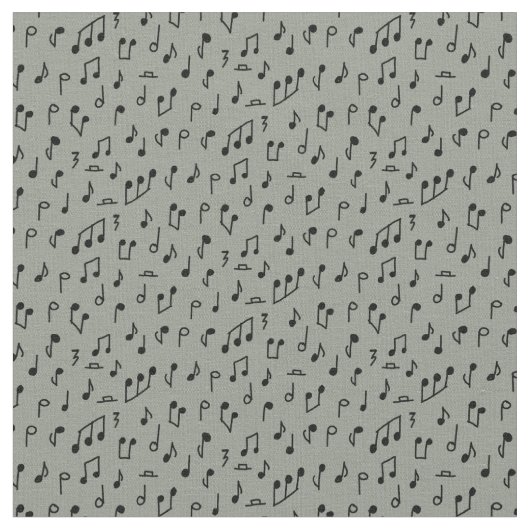 Doddle Noten schwarz auf mittelgrau Stoff (Nahaufnahme)
