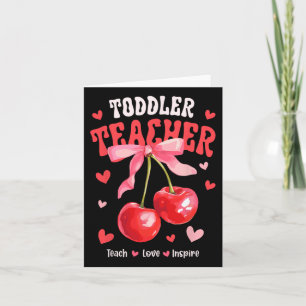 Doddle Teacher Teach Liebe Inspirierte Cherry Coqu Karte