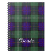 Dodds Clan karierter schottischer Kilt Tartan Notizblock (Vorderseite)