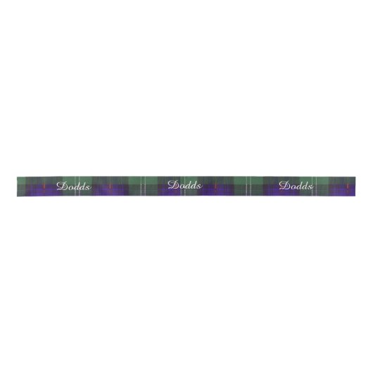 Dodds Clan karierter schottischer Kilt Tartan Satinband (Vorderseite)