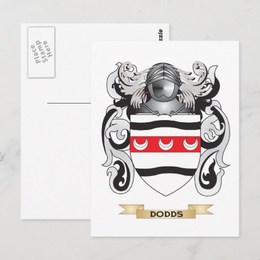 Dodds Coat of Waffen Postkarte (Vorne/Hinten)