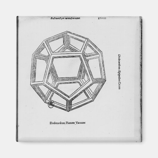 Dodecahedron aus "De Divina Proportione" Magnet (Vorne)