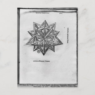 Dodecahedron aus "De Divina Proportione" Postkarte