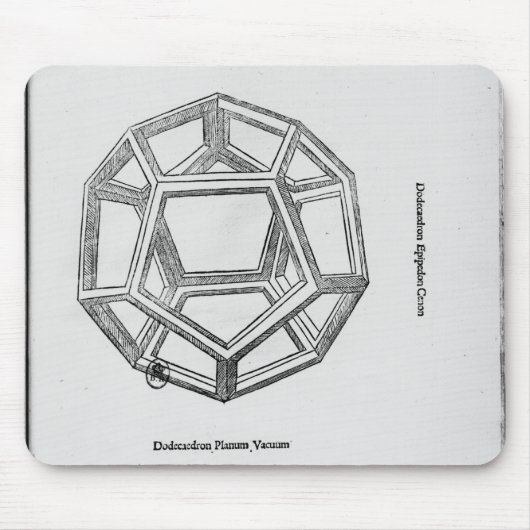 Dodecahedron, von 'De Divina Proportione' Mousepad (Vorne)