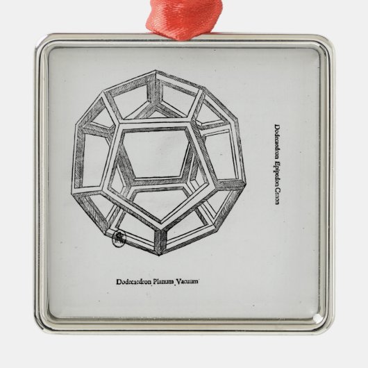 Dodecahedron, von 'De Divina Proportione' Ornament Aus Metall (Vorne)