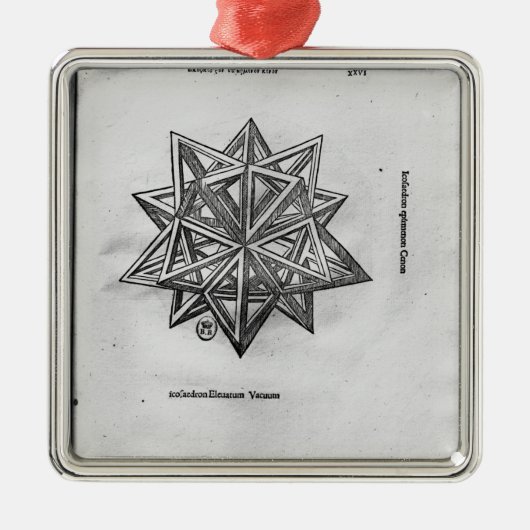 Dodecahedron, von 'De Divina Proportione' Ornament Aus Metall (Vorne)