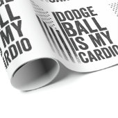 Dodgball ist mein Cardio Funny Patriotic American Geschenkpapier (Rolleneckpunkt)