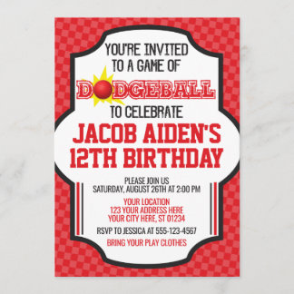 Dodge-Ball der Dodgeball Geburtstags-Einladungs-| Einladung