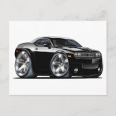 Dodge Challenger Black Car Postkarte (Vorderseite)