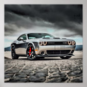 Dodge Challenger Hellcat in der Natur | Poster (Vorne)