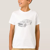 Dodge Challenger Pencil Sketch Mopar Kinder T - Sh T-Shirt (Vorderseite)