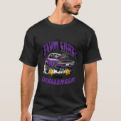 Dodge Challenger Plum Crazy Letzter Anruf T-Shirt (Vorderseite)