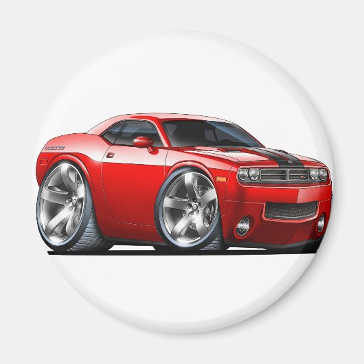 Dodge Challenger Red Car Magnet (Vorne)