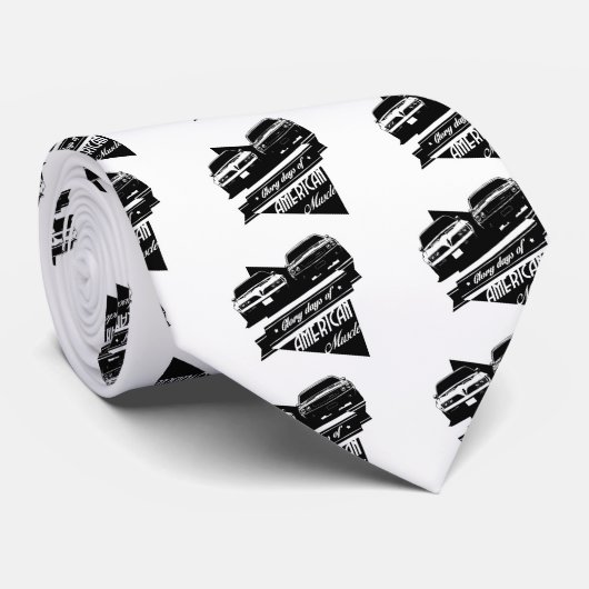 Dodge Challenger und Pontiac Trans Am Muskel Autos Krawatte (Gerollt)