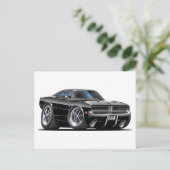 Dodge Charger Black Car Postkarte (Stehend Vorderseite)