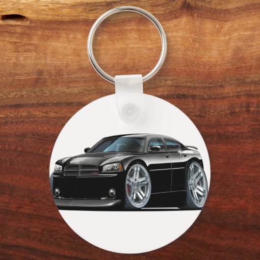 Dodge Charger Daytona Black Car Schlüsselanhänger (Vorderseite)