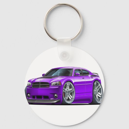 Dodge Charger Daytona Purple Car Schlüsselanhänger (Vorderseite)