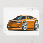 Dodge Charger Super Bee Orange Car Postkarte (Vorne/Hinten)