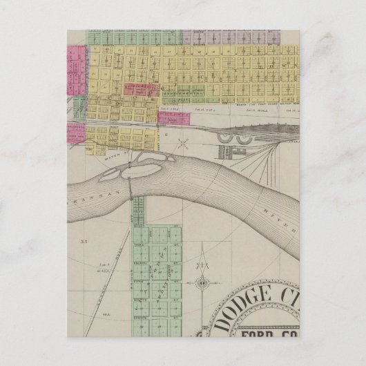 Dodge City, Ford Landkreis, Kansas Postkarte (Vorderseite)