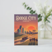 Dodge City Kansas Postkarte (Stehend Vorderseite)