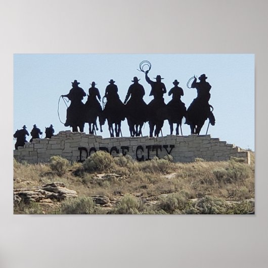 Dodge City, Kansas - Wild West Town Poster (Vorne)