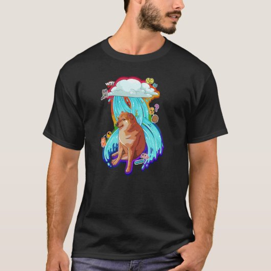 Dodge Coin Dog Meme T-Shirt (Vorderseite)