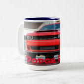Dodge-Dämon-Kaffee-Tasse Zweifarbige Tasse (Vorderseite Links)