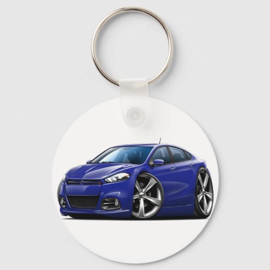 Dodge Dart Dk Blue Car Schlüsselanhänger (Vorderseite)