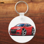 Dodge Dart Red-Black Grill Car Schlüsselanhänger (Vorderseite)