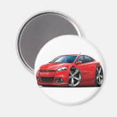 Dodge Dart Red Car 2013 Magnet (Vorderseite/Rückseite)