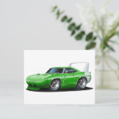 Dodge Daytona Green Car Postkarte (Stehend Vorderseite)